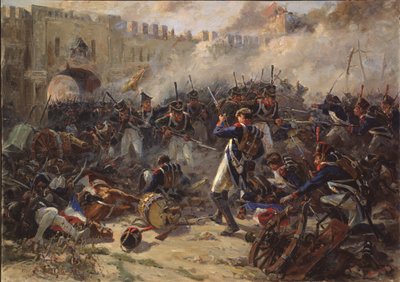 Slaget vid Smolensk i augusti 1812, 1956 av Pyotr Ivanovich Zhigimont