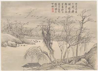 Vinterlandskap och blommor. av Qian Weicheng