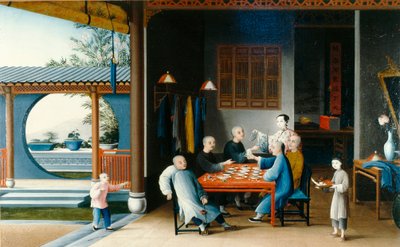 En matscen, ca 1800 (olja på duk) av Qing Dynasty Chinese School