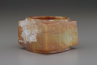 Cong (jade (nefrit)) av Qing Dynasty Chinese School