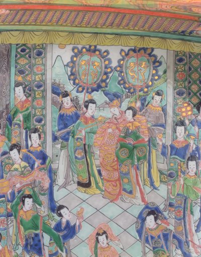 Large Famille Verte Charger, Kangxi period (1662-1722) (porslin) (se även 272193) av Qing Dynasty Chinese School