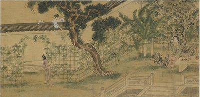 Scener från The Story of the Western Wing, 1700-1800-talet av Qing Dynasty Chinese School