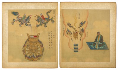 Taoistisk alkemi av Qing Dynasty Chinese School