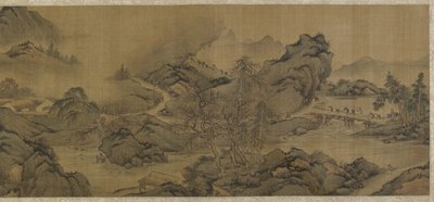 Reser i berg och bäckar av Qing Dynasty Chinese School