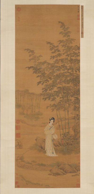 Dam i en bambulund. av Qiu Ying