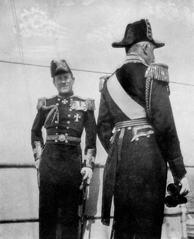 Commodore Keppel med hertigen av Connaught, 1908 av Queen Alexandra