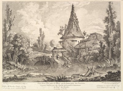 Vy över Tower nära Blois, mitten av 1700-talet. av Quentin Pierre Chedel