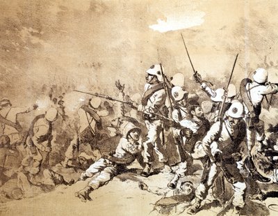 Slaget vid Adoua 1896 av Q. Cenni. sd. omkring 1896. av Quinto Cenni