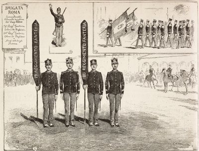 Inspektion av brigaden romer från den italienska armén, 16 mars av Quinto Cenni