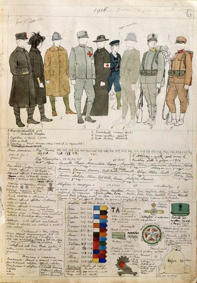 Uniforms of Kingdom of Italy av Quinto Cenni, färgplatta av Quinto Cenni