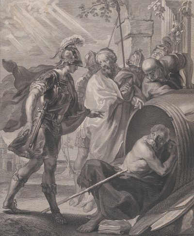 Mötet mellan Diogenes av Sinope och Alexander den store, 1784. av Quirin Mark