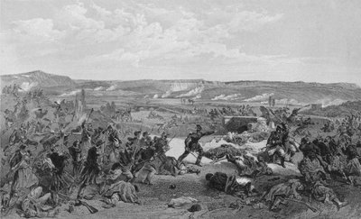 "Slaget vid Tchernaya, 16 augusti 1855". av RM Bryson