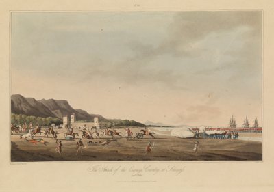 Sexton vyer över plogarna i Persiska vikens styrkor mot de arabiska piraterna av R. (after) Temple