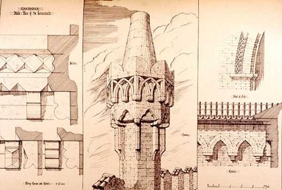 Palace of the Jurisconsults, Cremona, Italien, byggt 1292, från "Exempel på Frankrikes och Italiens kommunala, kommersiella och gatuarkitektur från 1100- till 1400-talet" av R. Anderson