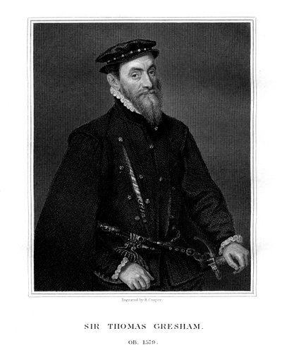 Sir Thomas Gresham, engelsk köpman och finansman, 1823. av R. Cooper