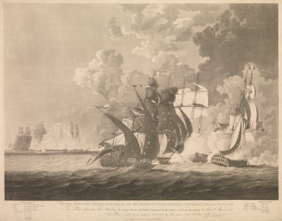 Nederlag för den franska och italienska eskadern av R. Lambe