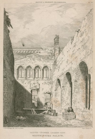 Målad kammare, Westminster Palace, London, österut av R. W. Billings