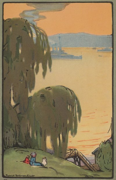 Hudson från Riverside Drive, 1914. av Rachael Robinson Elmer