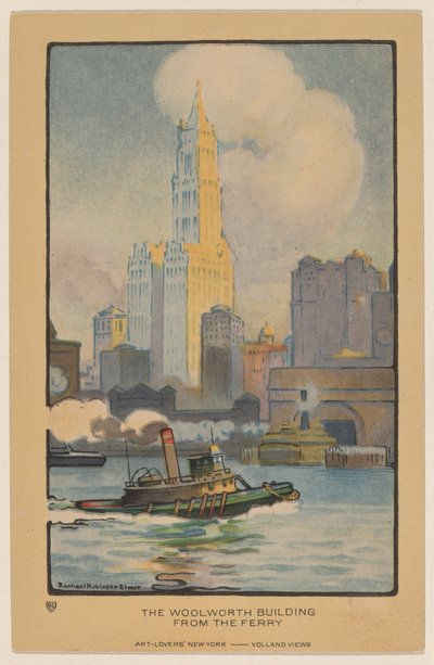Woolworth-byggnaden från färjan av Rachael Robinson Elmer