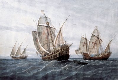 Upptäckten av Amerika 1885 av Rafael Monleon y Torres