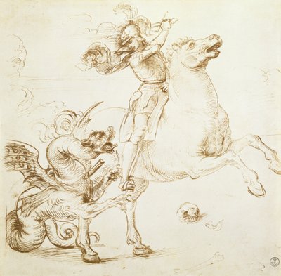 Sankt Georg och draken av Raffaello Sanzio Raphael