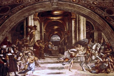 Utvisningen av Heliodorus från templet, 1512-1514 av Raffaello Sanzio Raphael