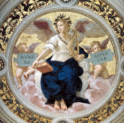 Poesin. Segnaturas rum, 1508 av Raffaello Sanzio Raphael
