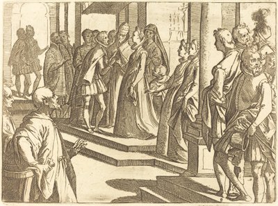 Trolovningen av Margareta av Österrike till Filip III, kung av Spanien av Raffaello Schiaminossi