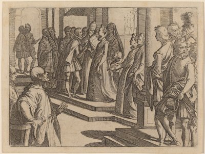 Trolovningen av Margareta av Österrike till Filip III, kung av Spanien av Raffaello Schiaminossi