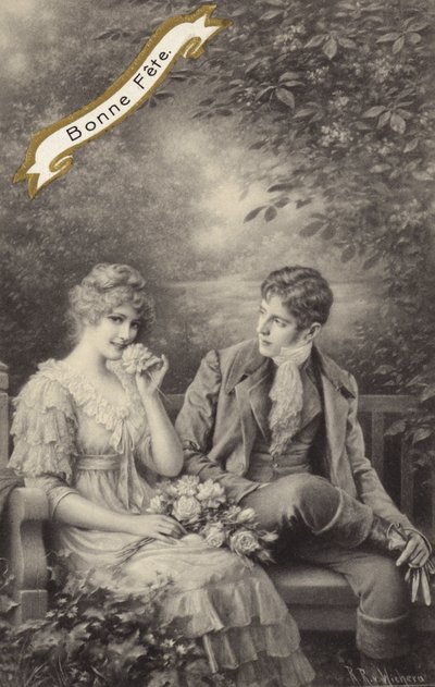 Par på en bänk av Raimund Ritter Von Brennerstein Wichera