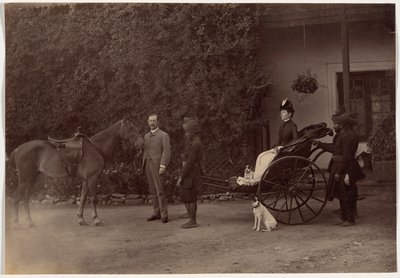 Överste H. R. Thuillier och hans hustru Emmeline Williams Thuillier, Shimla av Raja Deen Dayal