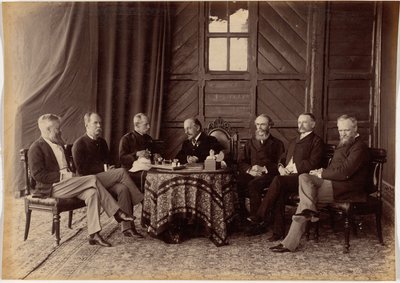 Lord Dufferin och Indiens högsta regeringsråd av Raja Deen Dayal