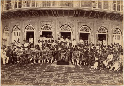 Maharaja Scindia, adelsmän och höga ämbetsmän, Gwalior av Raja Deen Dayal