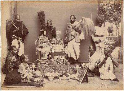 Maharajan av Rewa i bön av Raja Deen Dayal