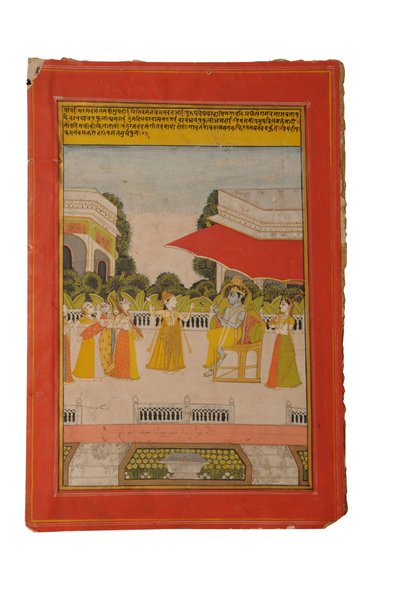 Ragamala miniatyrmålning, Rajasthan förmodligen Bundi, tidigt 1800-tal (gouache på papper) av Rajasthani School