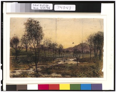 Träd, kullar och vattendrag, 1901-15 av Ralph Albert Blakelock