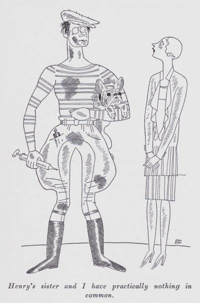 Illustration för "But Gentlemen Marry Brunettes" av Anita Loos (litho) av Ralph Barton