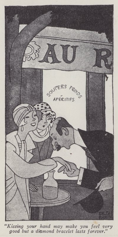 Illustration till Gentlemen Prefer Blondes av Anita Loos (litografi) av Ralph Barton