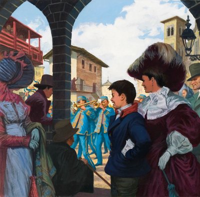 Giuseppe Verdi (1813-1901) som ung pojke (gouache på papper) av Ralph Bruce