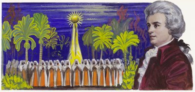 Mozart (gouache på papper) av Ralph Bruce