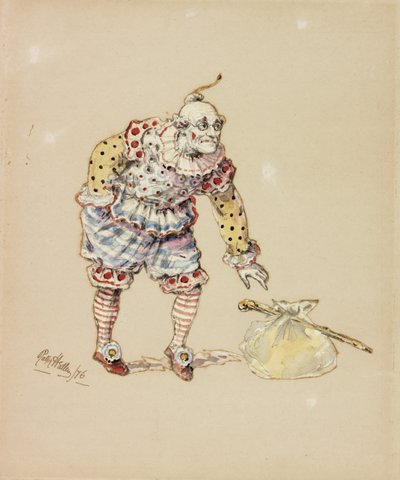Billy Purvis Stealing the Bundle, 1876 (penna och wc på papper) av Ralph Hedley