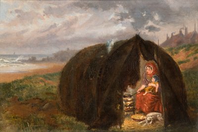 Zigenare slog läger på stranden, nära South Shields, 1876 av Ralph Hedley