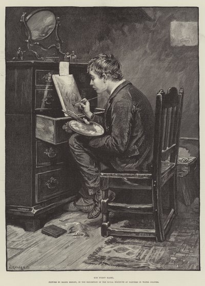 Hans första staffli av Ralph Hedley