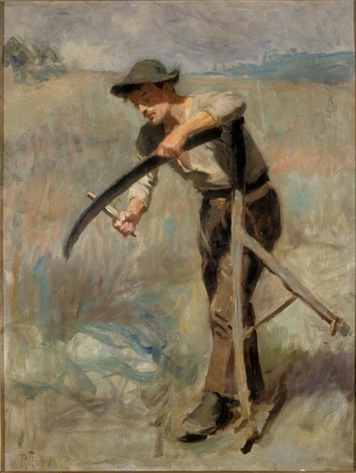 Att skärpa lieen, 1897 av Ralph Hedley