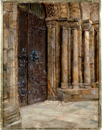 Skiss för "Seeking Sanctuary" av Ralph Hedley