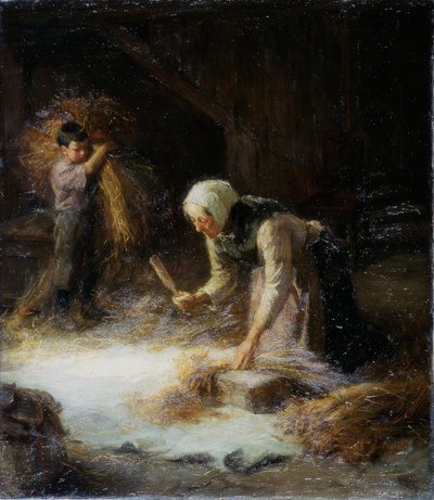 Tröskning av rensningen, 1899 av Ralph Hedley