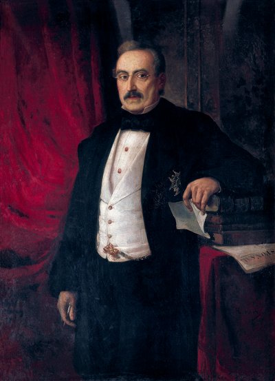 Porträtt av författaren och ekonomen Buenaventura Carlos Aribau (1798-1862) av Ramón Martí Alsina