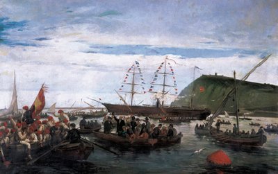 Katalanska volontärer gav sig in i kriget på Kuba 1870 av Ramón Padró y Pedret