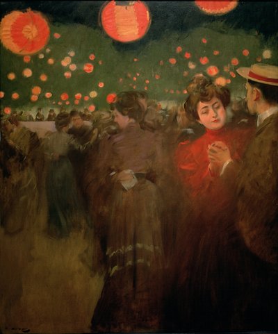 Friluftsfesten, ca 1901-02 (olja på duk) av Ramon Casas i Carbo