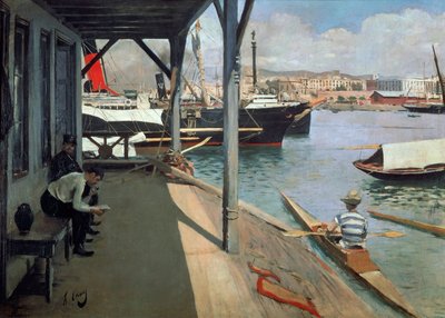 Barcelonas hamn av Ramon Casas i Carbo